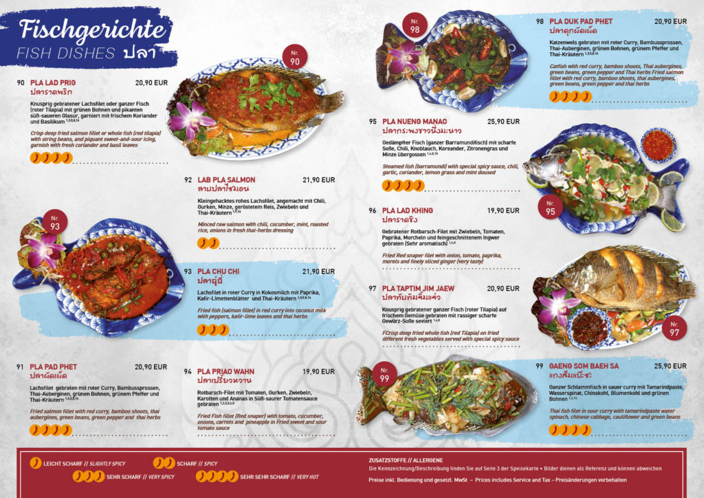 Menü Seite 10: Fischgerichte